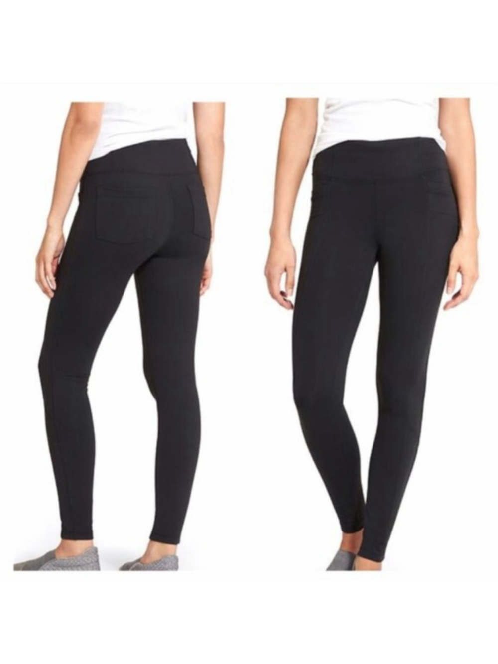 Athleta Black Metro Leggings Medium Tall Pockets